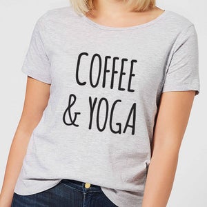 Coffee and Yoga Women's T-Shirt - Grey