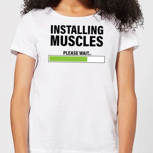 Installing Muscles Women's T-Shirt - White