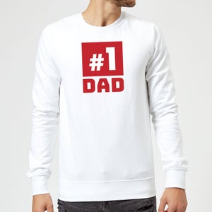 Number 1 Dad Sweatshirt - White