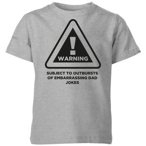 Warning Dad Jokes Kids' T-Shirt - Grey