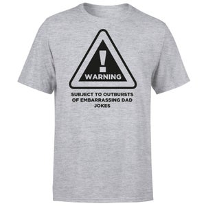 Warning Dad Jokes T-Shirt - Grey