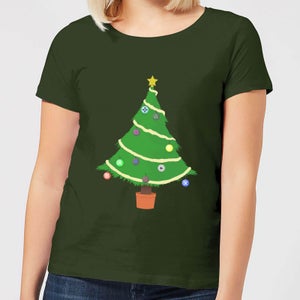Buttons Tree Women's T-Shirt - Forest Green