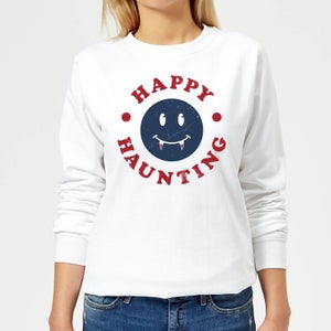 Happy Haunting Fang Women's Sweatshirt - White
