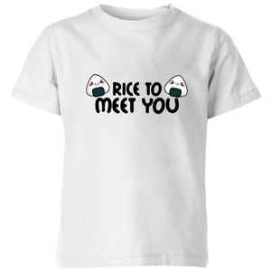 My Little Rascal Rice To Meet You Kids' T-Shirt - White