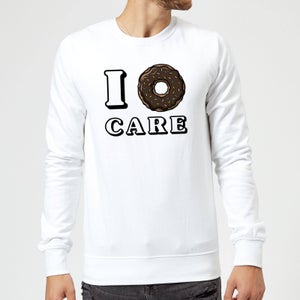 I Donut Care Sweatshirt - White