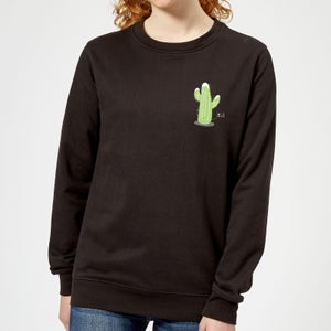 Cactus Fairy Lights Women's Sweatshirt - Black