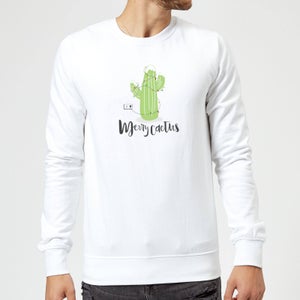 Merry Cactus Sweatshirt - White