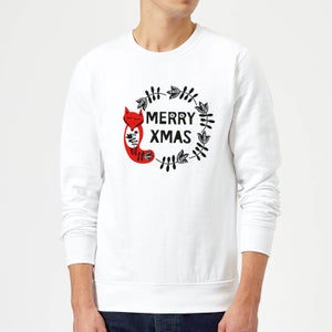 Merry Christmas Sweatshirt - White