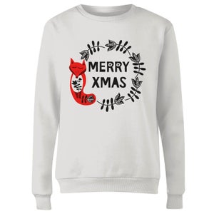 Merry Christmas Frauen Sweatshirt - Weiß