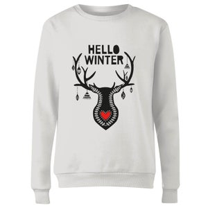 Hello Winter Women's Sweatshirt - White