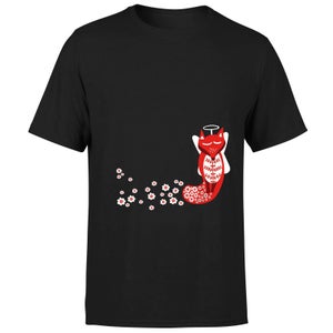 Flower Fox T-Shirt - Black