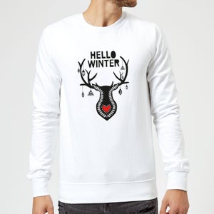 Hello Winter Sweatshirt - White
