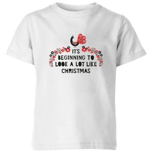 It's Beginning To Look A Lot Like Christmas Kids' T-Shirt - White
