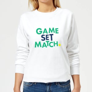 Game Set Match Women's Sweatshirt - White
