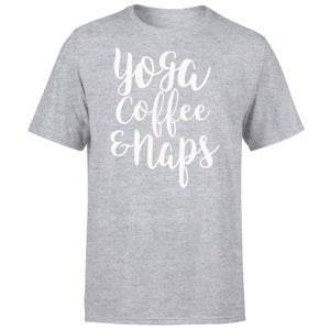 Yoga Coffee and Naps T-Shirt - Grey