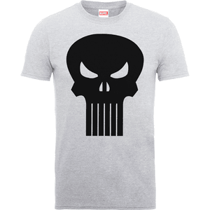Marvel The Punisher Skull Logo Men's Grey T-Shirt