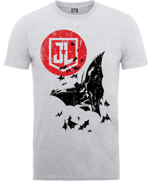 Justice League Batman Moon Leap Men's T-Shirt - Grey
