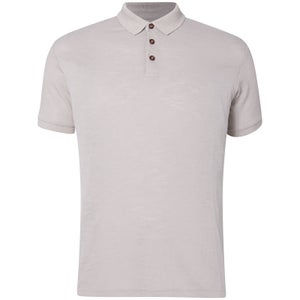 D-Struct Men's Slub Polo Shirt - Grey Marl