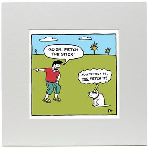 Off the Leash Fetch Art Print