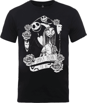The Nightmare Before Christmas Jack Skellington en Sally T-shirt - Zwart