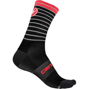 Castelli Podio Doppio 13 Socks - Black/Red