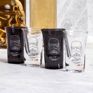 Original Stormtrooper Shot Glass Set - Clear/Black (Set of 4)