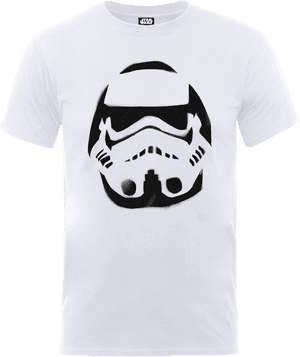 T-Shirt Star Wars Paint Spray Stormtrooper- Bianco