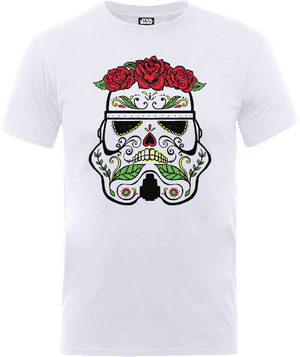 T-Shirt Star Wars Day Of The Dead Stormtrooper- Bianco