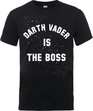 T-Shirt Star Wars Darth Vader Is The Boss- Nero