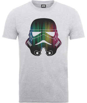 Star Wars Verticale Strepen Stormtrooper T-shirt - Grijs