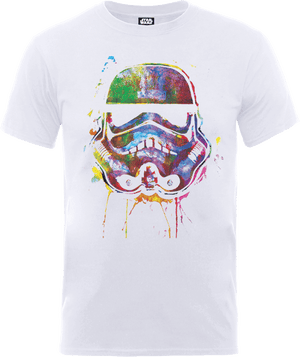 T-Shirt Star Wars Paint Splat Stormtrooper- Bianco