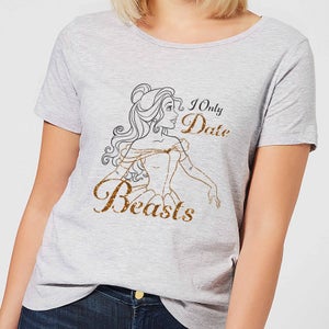 Disney Belle en het Beest I Only Date Beast Dames T-shirt - Grijs