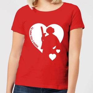Star Wars Leia I'd Rather Kiss A Wookie Women's T-Shirt - Red