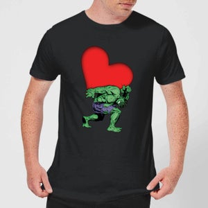 Marvel Comics Hulk Heart T-Shirt - Black