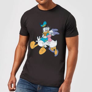 T-Shirt Homme Donald et Daisy Duck Câlin (Disney) - Noir