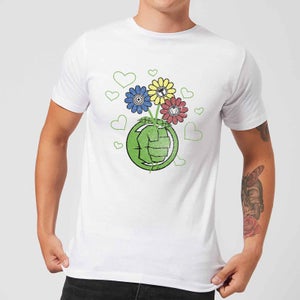 Marvel Avengers Hulk Flower Fist T-Shirt - Weiß