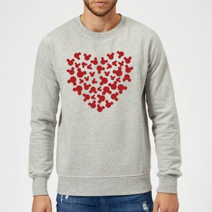 Disney Mickey Mouse Heart Silhouette Sweatshirt - Grey