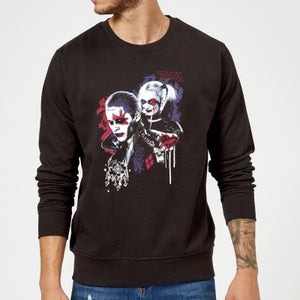 Sweat Homme Harley Quinn et le Joker (DC Comics) - Noir