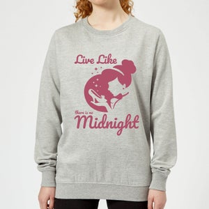 Sudadera Disney Cenicienta Live Like There Is No Midnight - Mujer - Gris