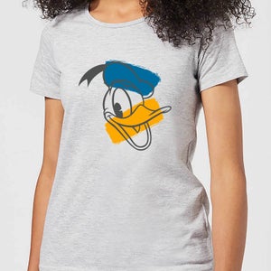 Disney Mickey Mouse Donald Duck Head Frauen T-Shirt - Grau