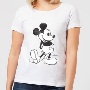Disney Mickey Mouse Lopend Dames T-shirt - Wit