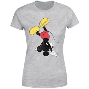 Disney Mickey Mouse Op Zijn Kop Dames T-shirt - Grijs