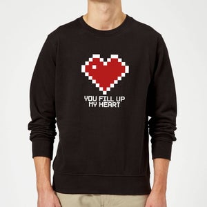 You Fill Up My Heart Pullover - Schwarz