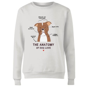 The Anatomy Of Dog Love Women's Sweatshirt - White