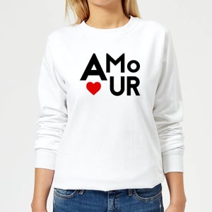 Amour Block Women's Sweatshirt - White