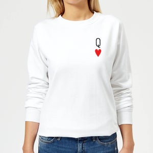 Queen Of Hearts Frauen Pullover - Weiß