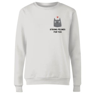 Strong Felines For You Frauen Pullover - Weiß