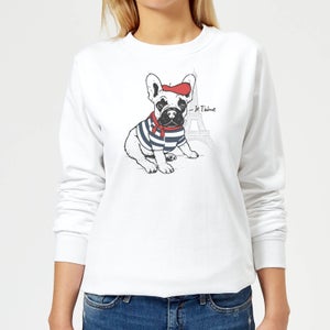 Je T'aime Frenchie Women's Sweatshirt - White