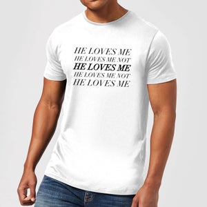 He Loves Me, He Loves Me Not T-Shirt - White