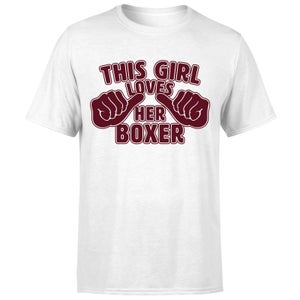 This Girl Loves Her Boxer T-Shirt - White